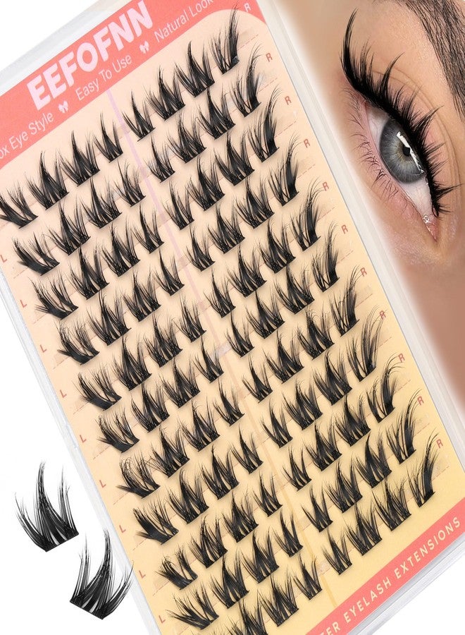 Eefofnn Manga Lash Clusters Cat Eye Cluster Eyelash Extensions Anime Individual Lashes Wispy Eyelash Clusters Fairy Lash Extension Fox Eye Cluster Lashes Fluffy Lash Cluster by EEFOFNN (10-16mm,D Curl) - Image 1